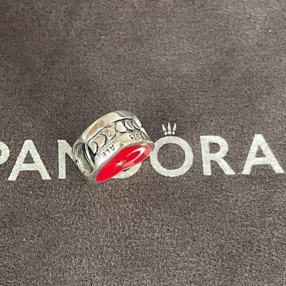 Pandora Turkey Heart Flag Charm Travel Pendant - Picture 2 of 4